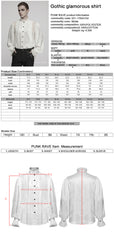 WY-1764CCM Victorian Gothic Shirts Men?????????????¨¬????o???????????¨¬??????????????¨¬????s Ruffled Button Long Sleeve Top