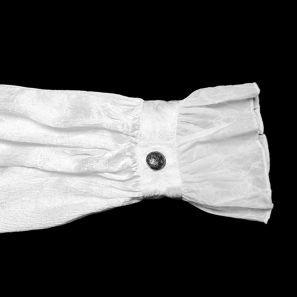 WY-1764CCM Victorian Gothic Shirts Men?????????????¨¬????o???????????¨¬??????????????¨¬????s Ruffled Button Long Sleeve Top