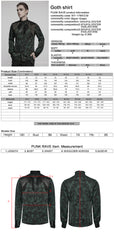 WY-1790CCM Gothic Shirts Men Jacquard Lace Collar Dark Green Design