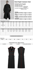 WY-1799MJM Gothic Vest Long Tailcoat Sleek Dark Victorian Design