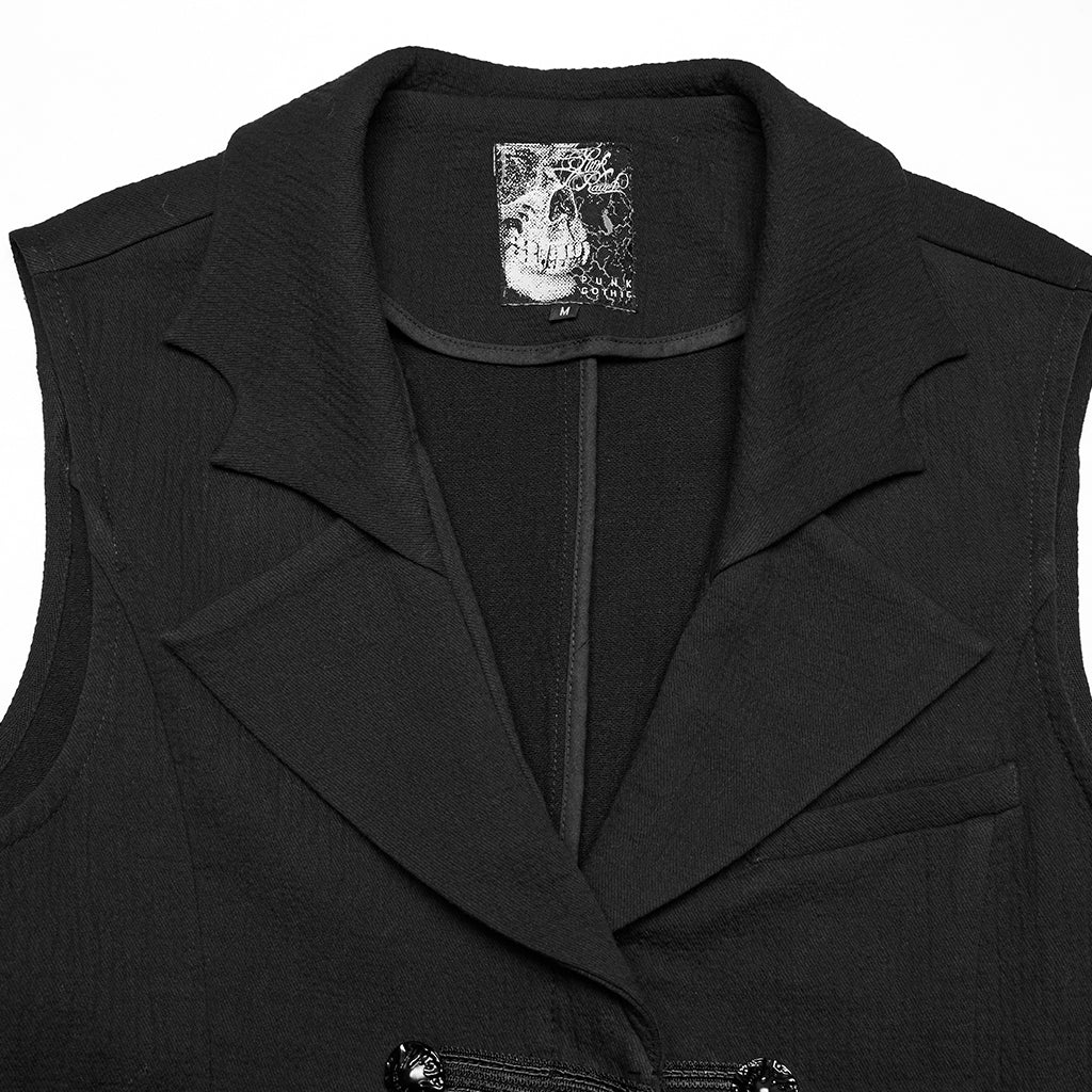 WY-1799MJM Gothic Vest Long Tailcoat Sleek Dark Victorian Design