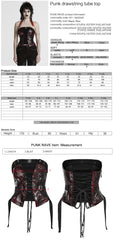 WY-1802MXF Edgy Punk Corset with Red Snakeskin Look and Buckle Straps
