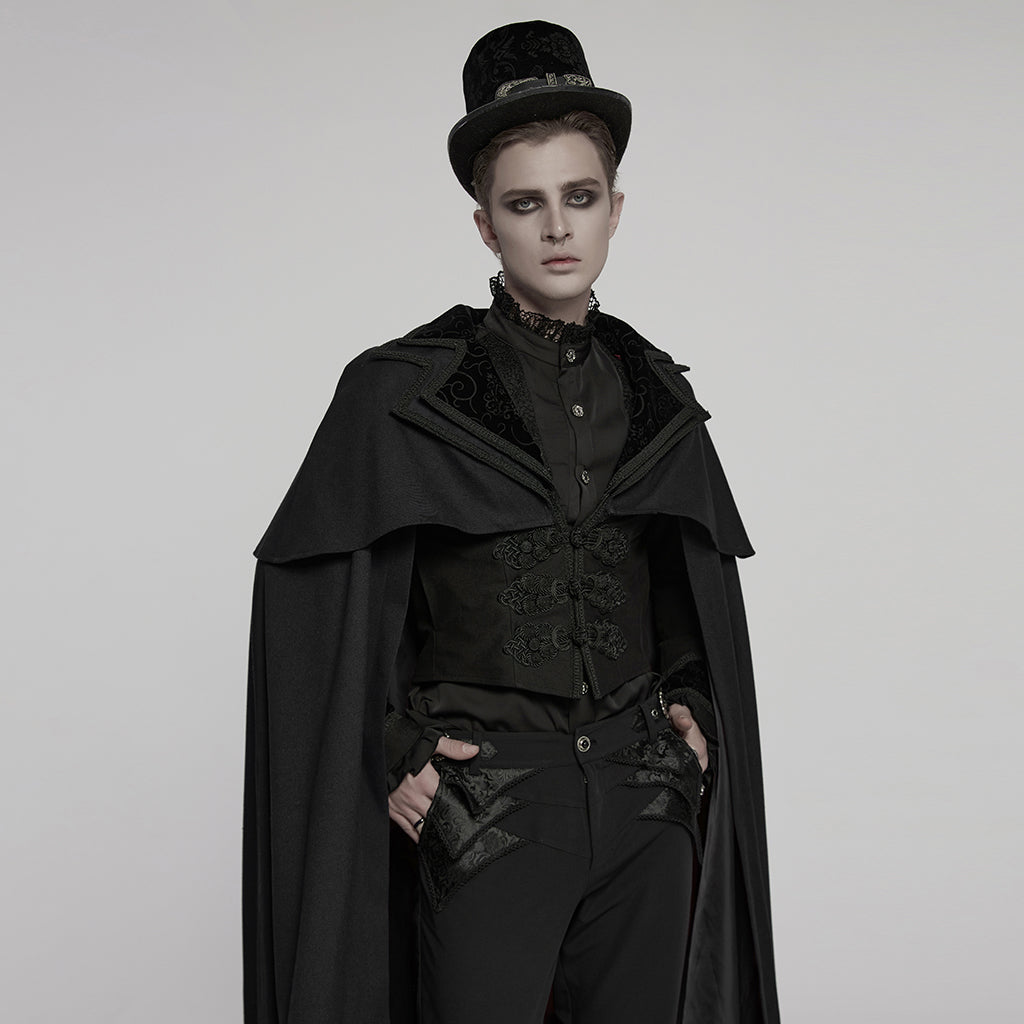 WY-1810DPM Vintage Gothic Coat Victorian Steampunk Full-Length Cloak