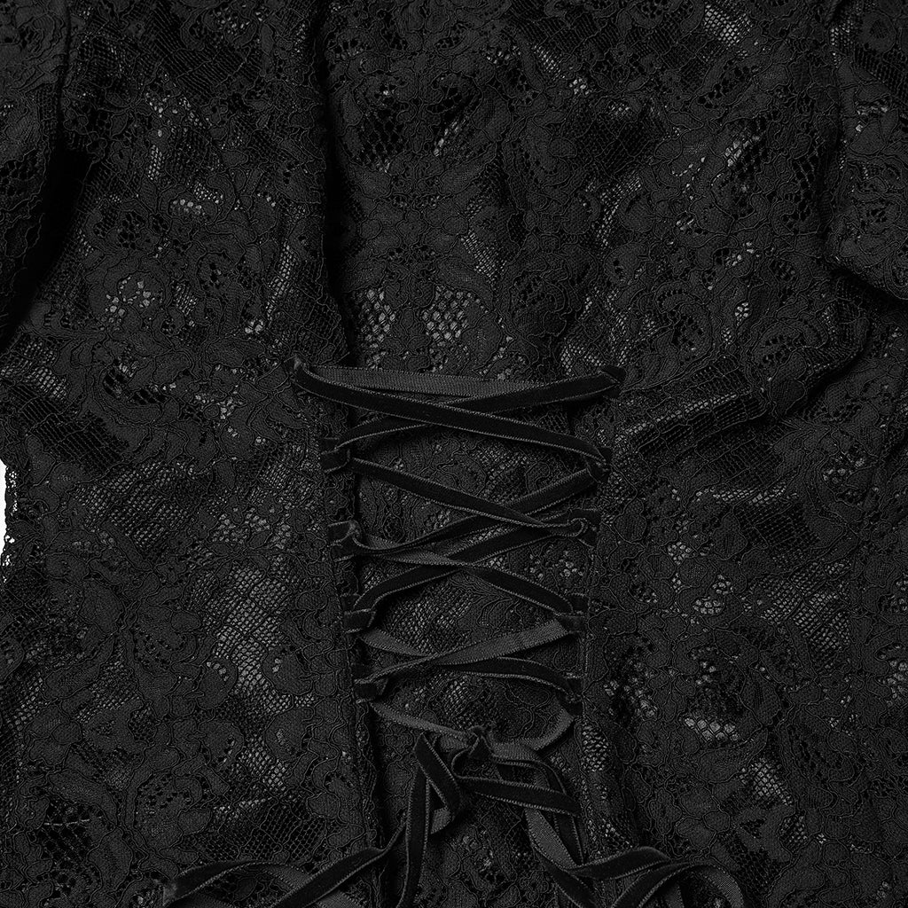 WY-1820CCF Victorian Gothic Shirt Lace Ruffled Corset Design
