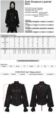 WY-1820CCF Victorian Gothic Shirt Lace Ruffled Corset Design