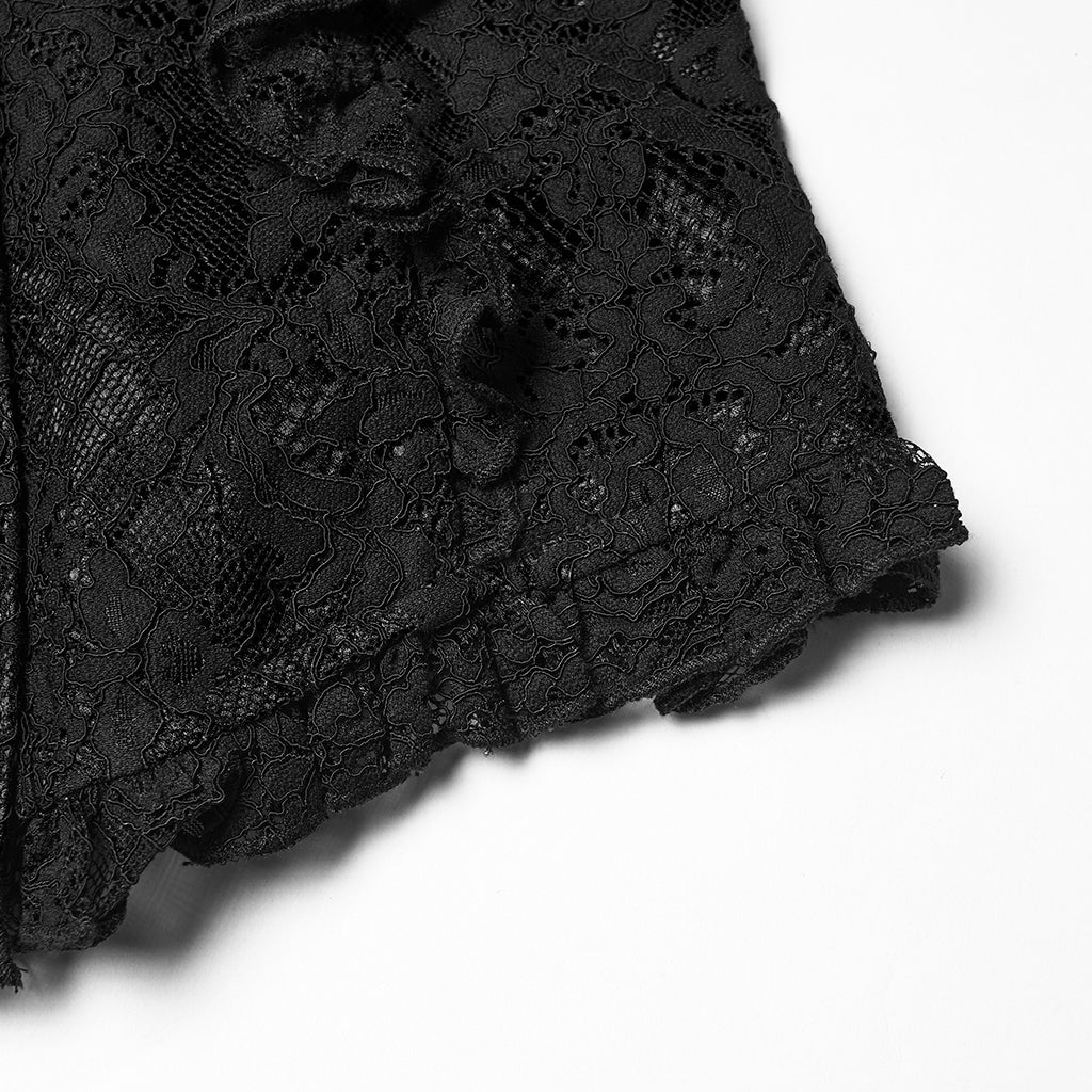 WY-1820CCF Victorian Gothic Shirt Lace Ruffled Corset Design