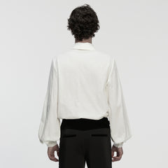 WY-1855CCM Mens Gothic Shirts Victorian Ruffled Long Sleeve Dress Shirt