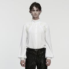 WY-1875CCM Elegant Victorian Gothic Shirts with Intricate Embroidered Details