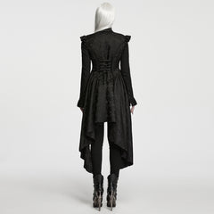 WY-1988MJF Victorian Lace Ruffle Gothic Vest with High Low Hem