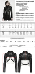 WY-2000PDF Gothic Faux Leather Strapped Punk Jackets with Studded Details