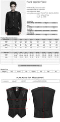 WY-2007MJM Men s Black Gothic Harness Punk Vests with Buckle Straps