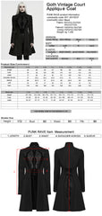 WY-2011ECF Elegant Victorian Inspired Gothic Coat with Intricate Embroidery