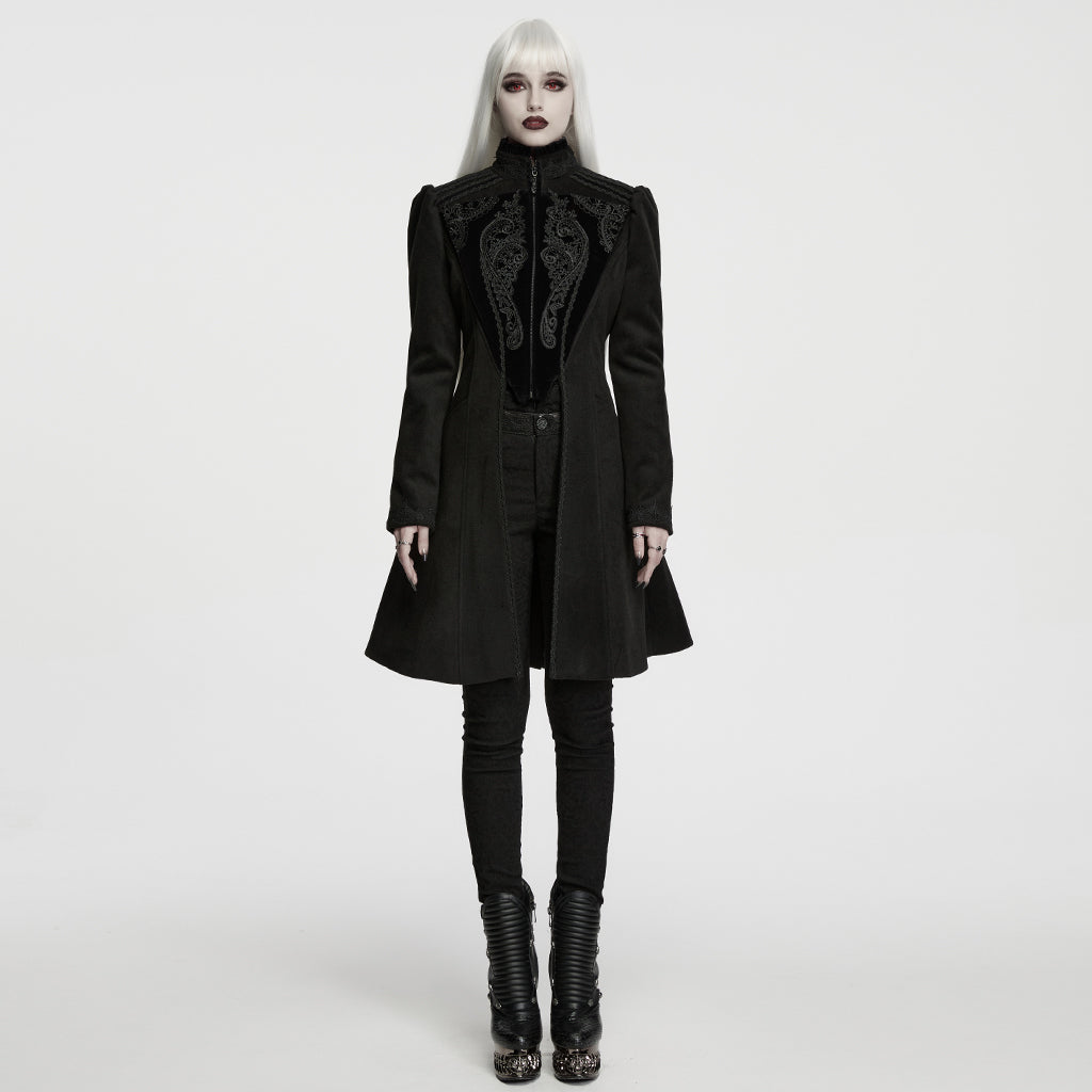 WY-2011ECF Elegant Victorian Inspired Gothic Coat with Intricate Embroidery