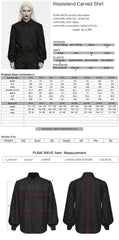 WY-2019CCM Gothic Lace Sleeve Black Button Up Punk Shirts
