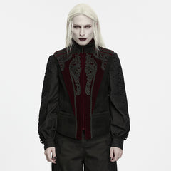 WY-2030MJM Gothic Vest with Baroque Embroidery Jacquard Sleeve Detailed Design