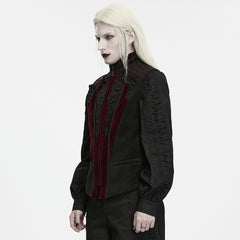 WY-2030MJM Gothic Vest with Baroque Embroidery Jacquard Sleeve Detailed Design
