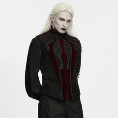 WY-2030MJM Gothic Vest with Baroque Embroidery Jacquard Sleeve Detailed Design