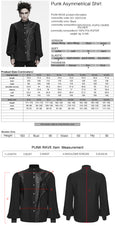WY-2037CCM Gothic Black Buckle Strap Button Up Punk Shirts