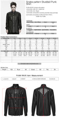 WY-2038CCM Gothic Leather Punk Shirts with Rivets and Straps Design