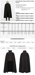 WY-2041EDM Gothic Coat Long Black Cloak Victorian Vampire Style