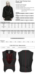 WY-2043MJM Lace Trim Gothic Black Punk Vests with Embroidered Sleeves