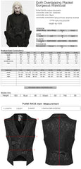 WY-2046MJM Regal Double Breasted Gothic Vest with Brocade and Buckle Details
