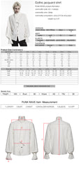 WY-714DQM Mens Gothic Shirts White Ruffled Victorian Style Long Sleeve Blouse