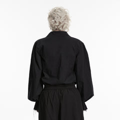 WY-873DQM Vintage Gothic Ruffled Lace-Up Shirt for Men