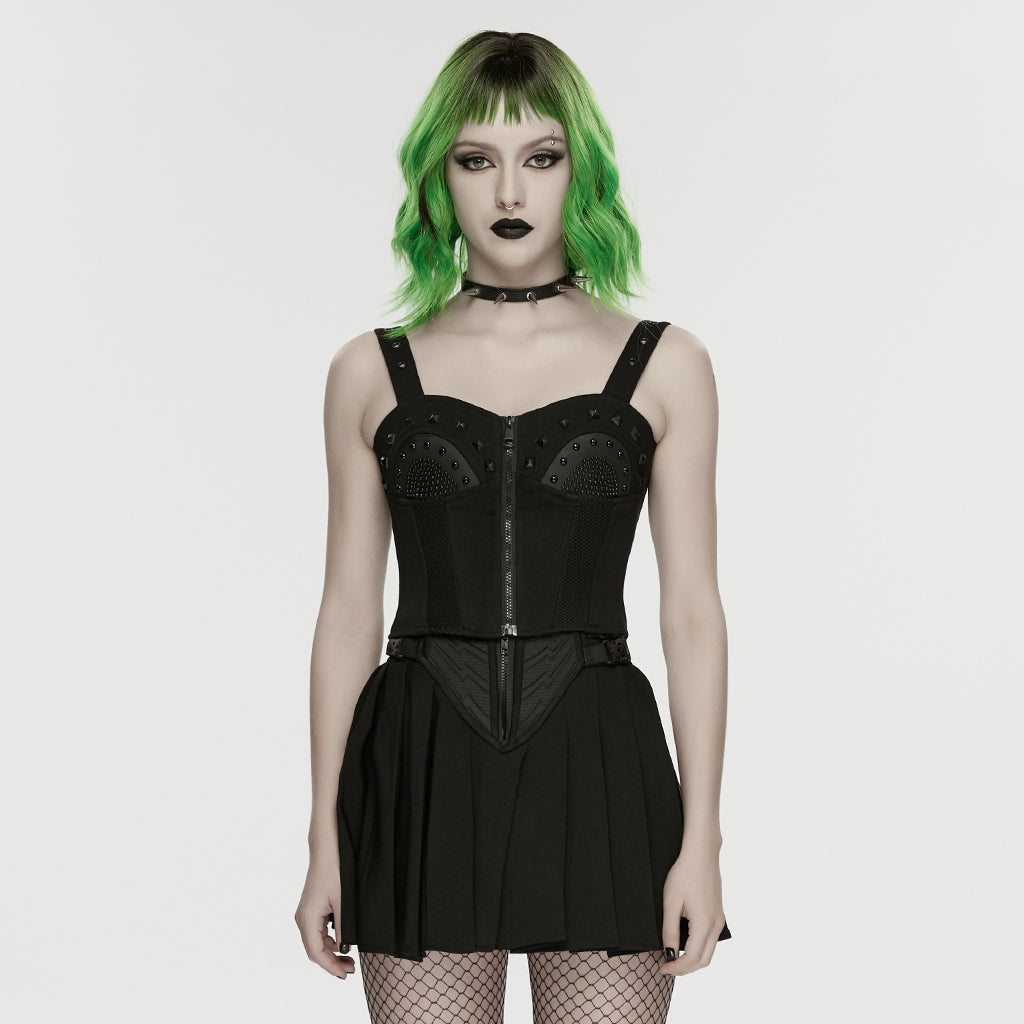 WY-1904SYF Edgy Punk Corset Dress with Studded Details