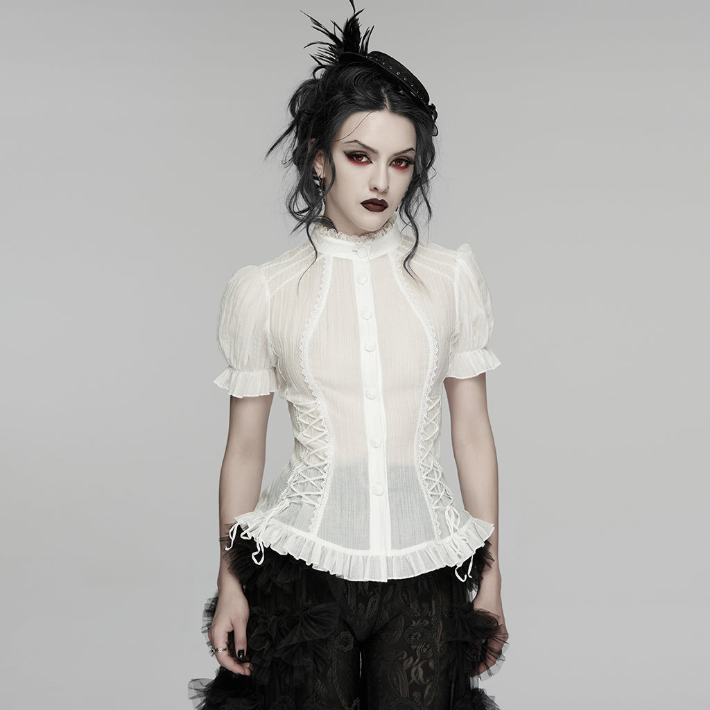 WY-1916CDF Victorian Inspired Lace Gothic Shirts for Women