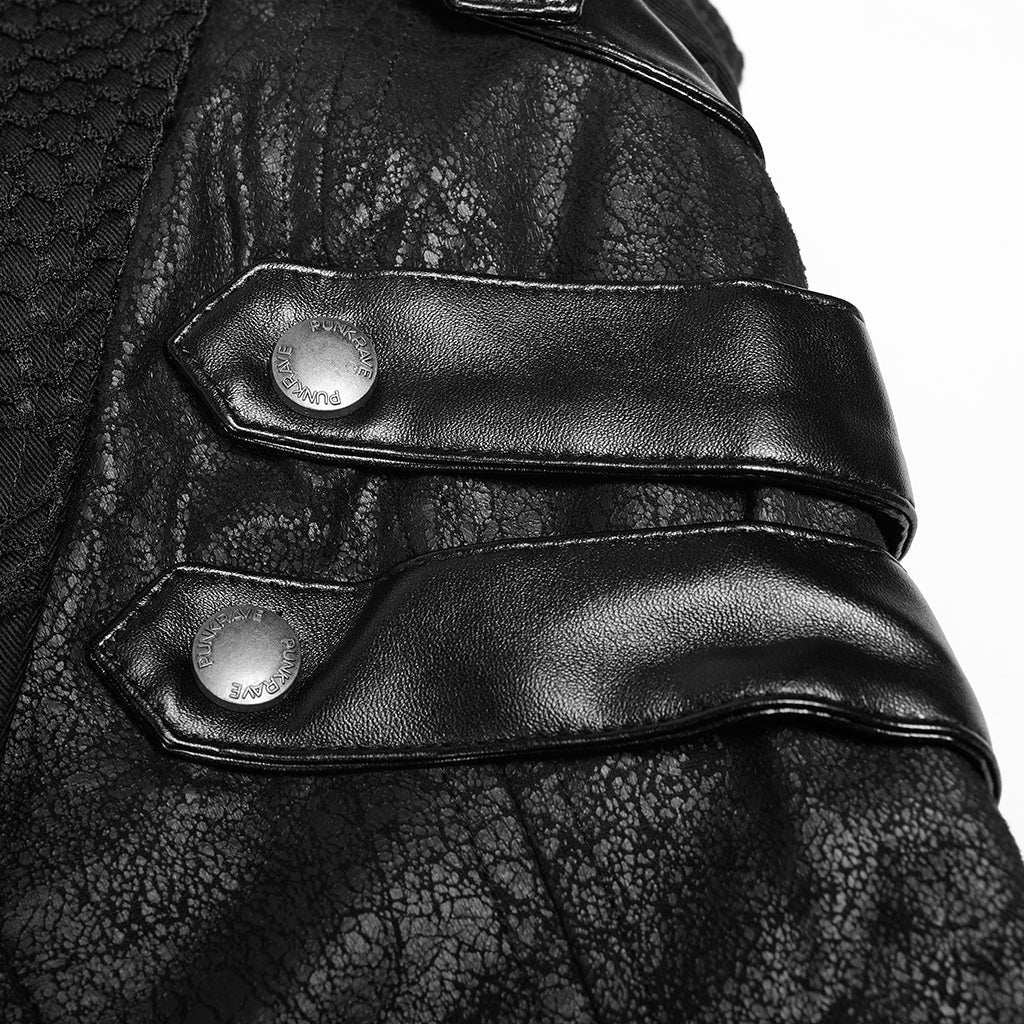Popular Punk Rave Jacket Y-349 Studded Special Hot Fit Leather Long Gothic Coat For Women?-??Punk Rave Clothing