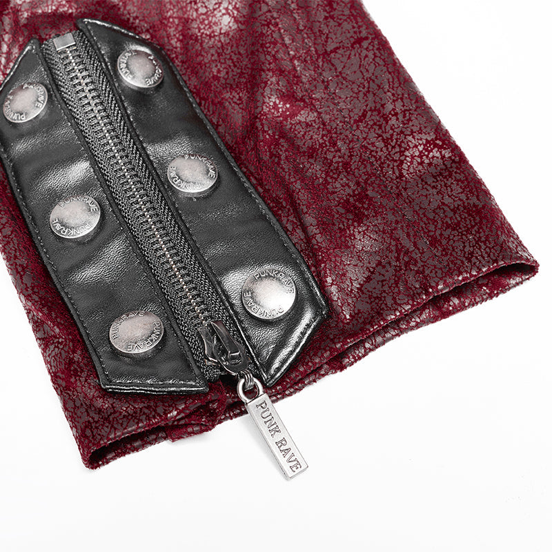 Popular Punk Rave Jacket Y-349 Studded Special Hot Fit Leather Long Gothic Coat For Women?-??Punk Rave Clothing